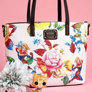 Loungefly Floral Captain Marvel purse